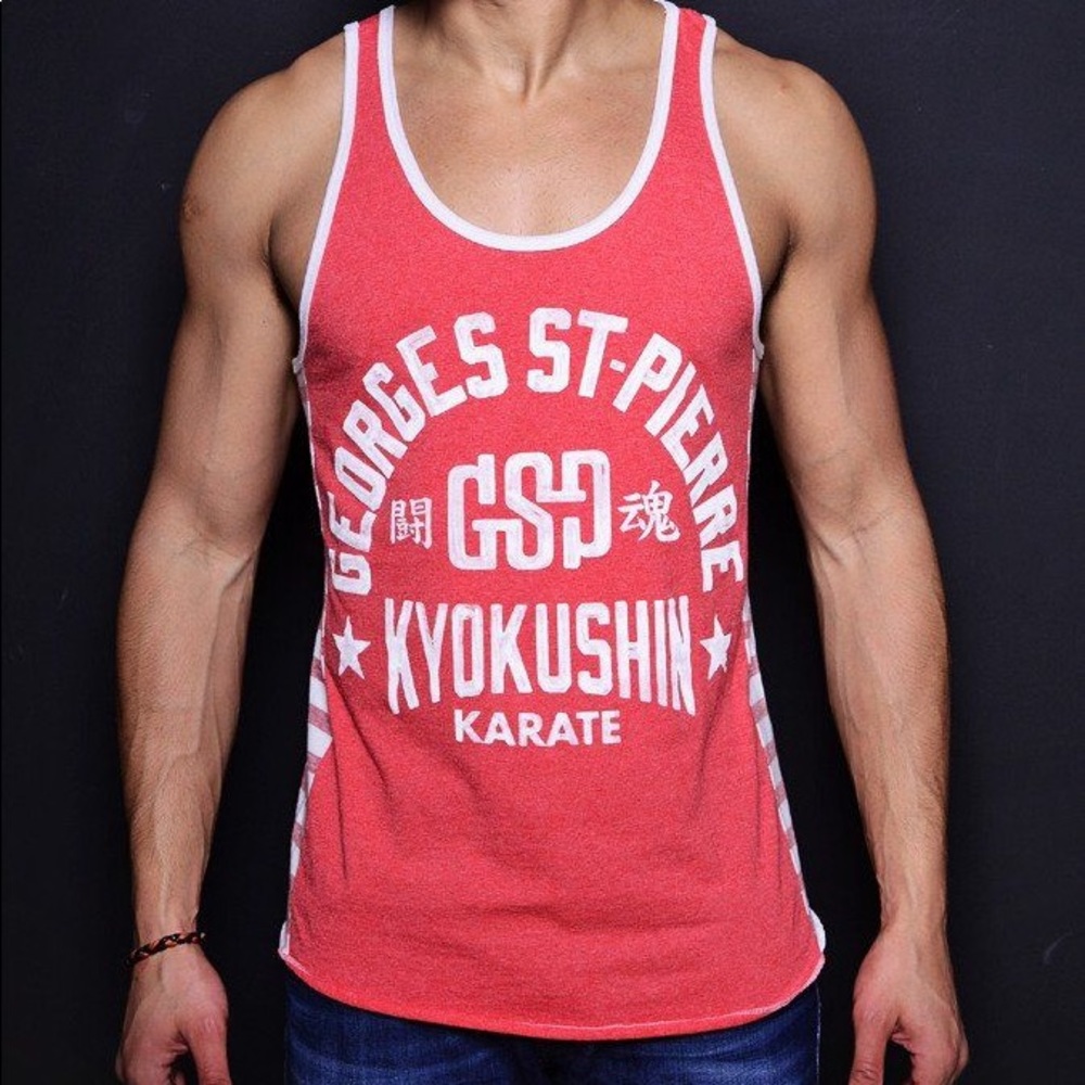 Roots Of Fight Georges St-Pierre Red Tank Top